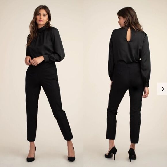 Trina Turk Montebello Black Crop Pants Size 14 - Picture 1 of 11
